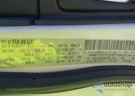 2017 Jeep Grand Cherokee Altitude 4X4 из США, поврежденный, VIN 1C4RJFAG4HC818764